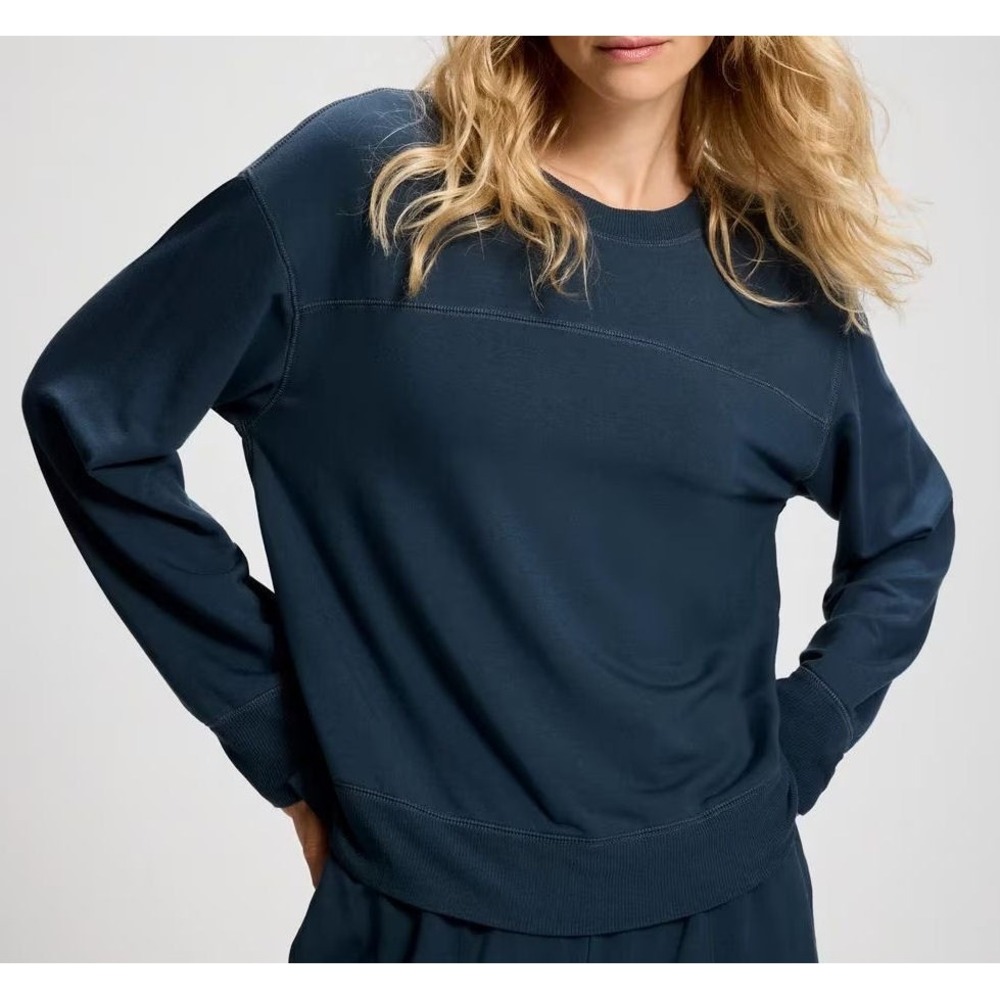 24/7 by Soma Women's Ultra Soft Crewneck Sweatshirt - Oceanic Blue - XS - $89